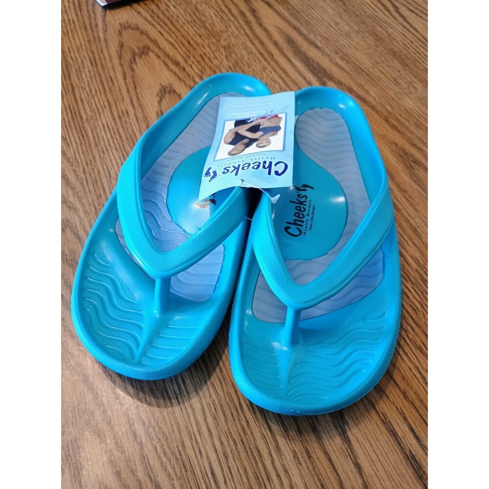 Tony Little Cheeks Health Arch Support Thong Sandals Women 10 Massage Flip Flop